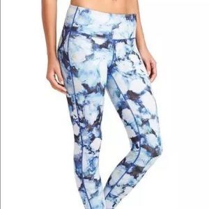 Used-Athleta Blue Floral Leggings